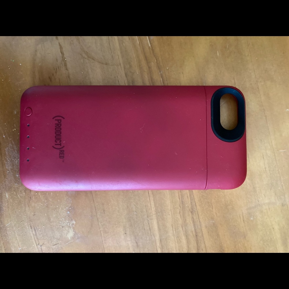 Mophie red juice pack iPhone battery charging case
